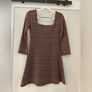 Free People muti colored tweed style mini dress 
US size 0 YK size 4